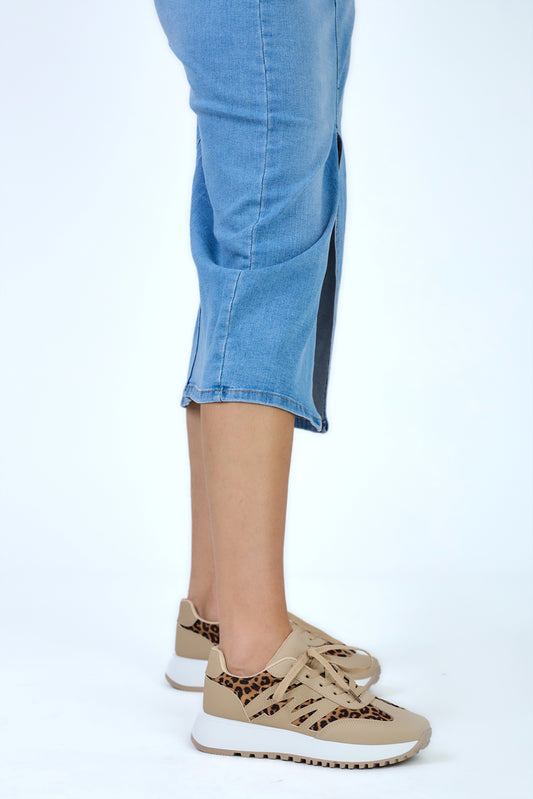 BK515 baskets imprimé léopard tendance