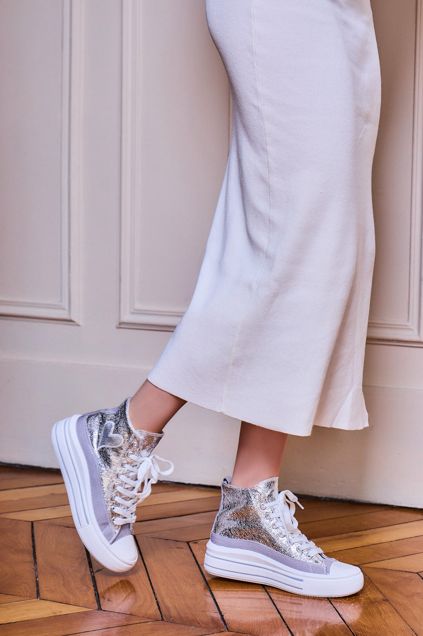 SP523 Baskets en tissus petit coeur