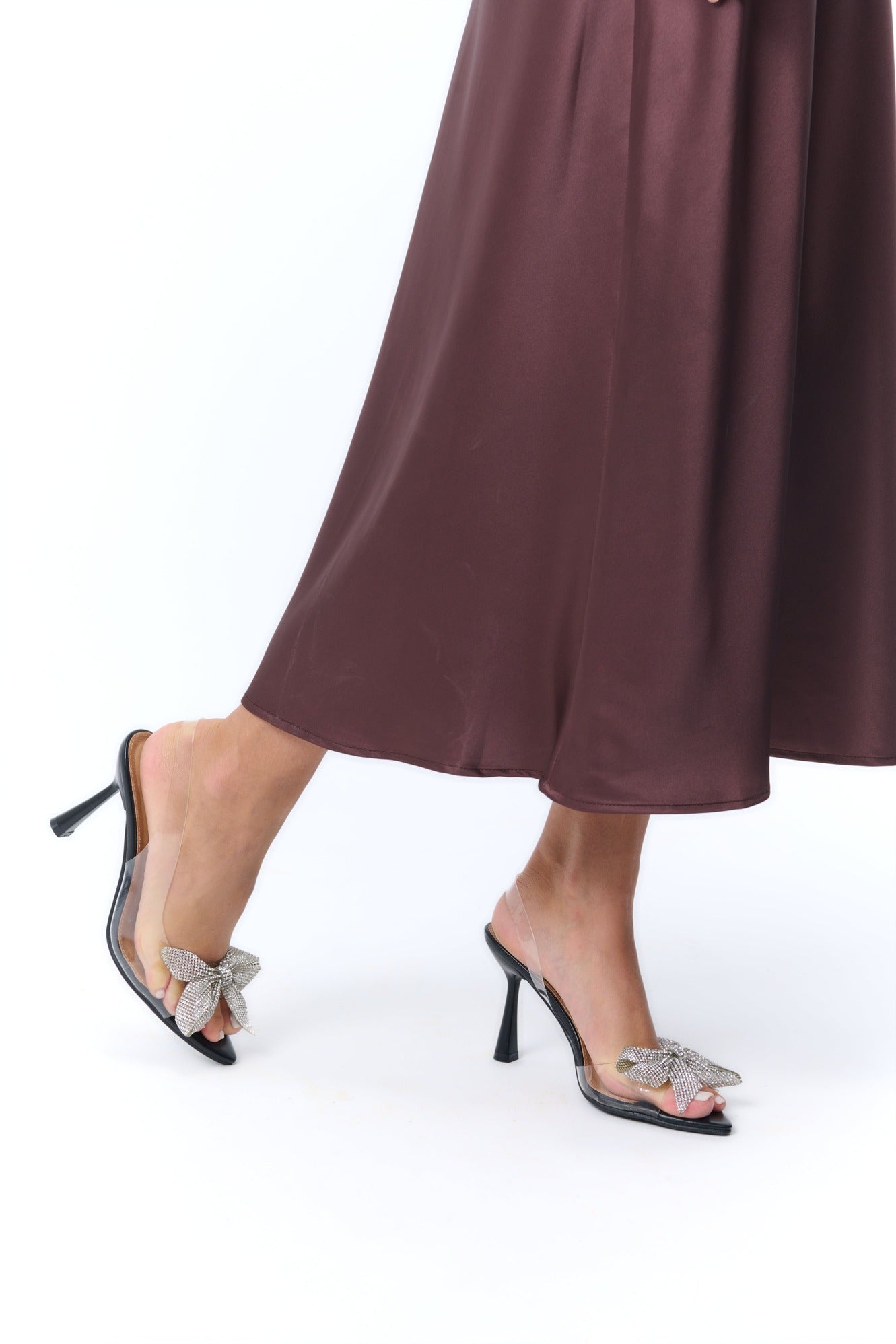 BK017 Sandales transparentes à talon