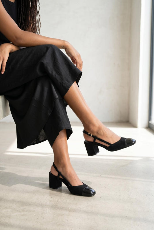 Babies slingback suédine Anabelle noir