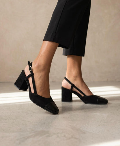 Babies slingback suédine Anabelle noir