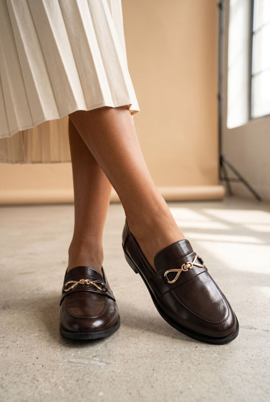 Mocassins avec boucle fantaisie Tea marron