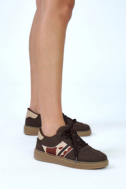 DF240  baskets casual  motif imprimé animalier