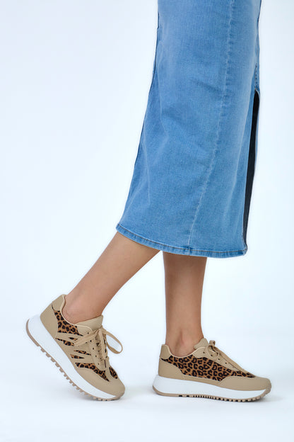 BK515 baskets imprimé léopard tendance