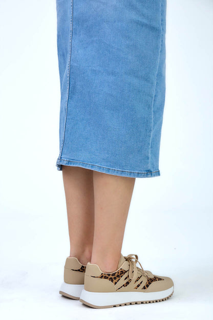 BK515 baskets imprimé léopard tendance