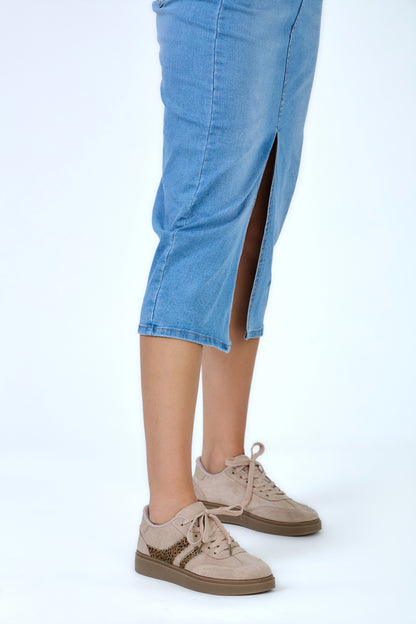 DF240  baskets casual  motif imprimé animalier