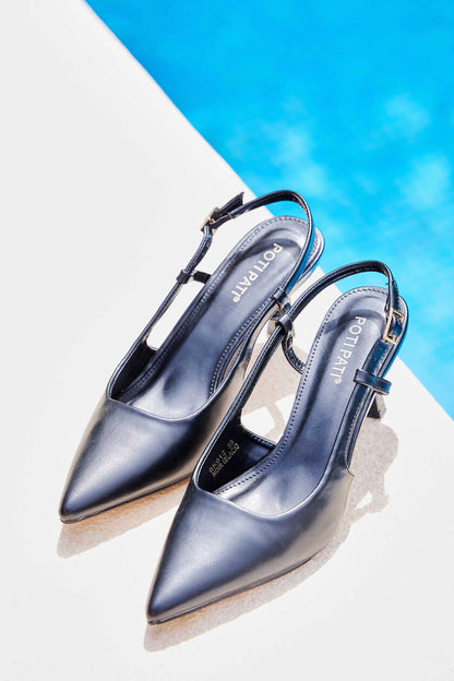 BK012 Escarpins ouverts à l’arrière