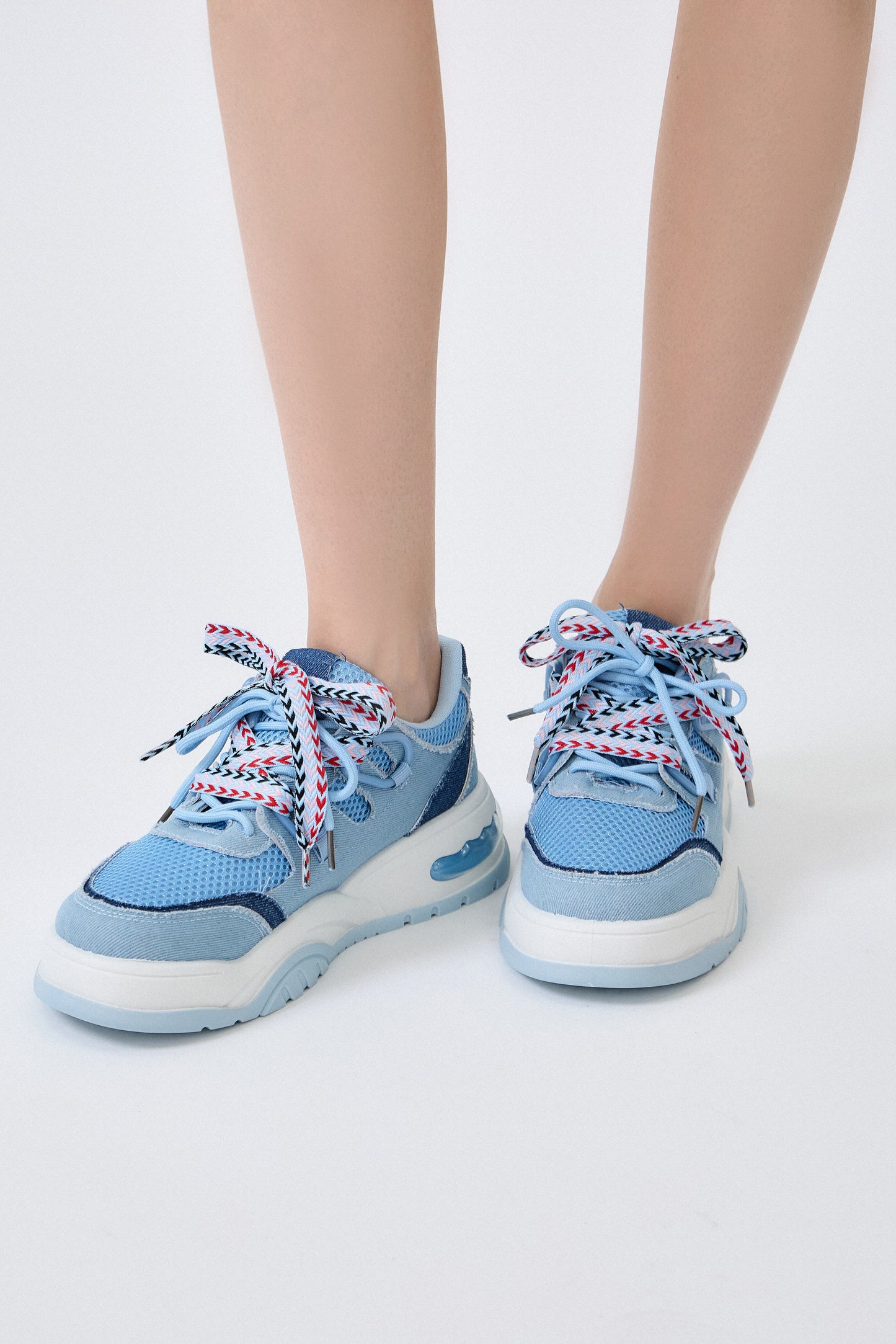 SP508 Baskets multicolore à lacets épais