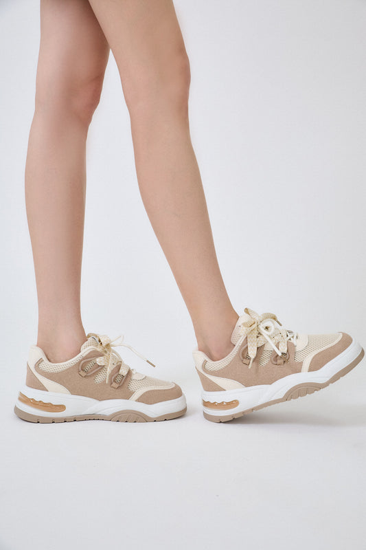 SP508 Baskets multicolore à lacets épais