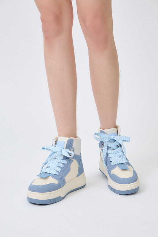 SP506 Baskets montante à lacets épais