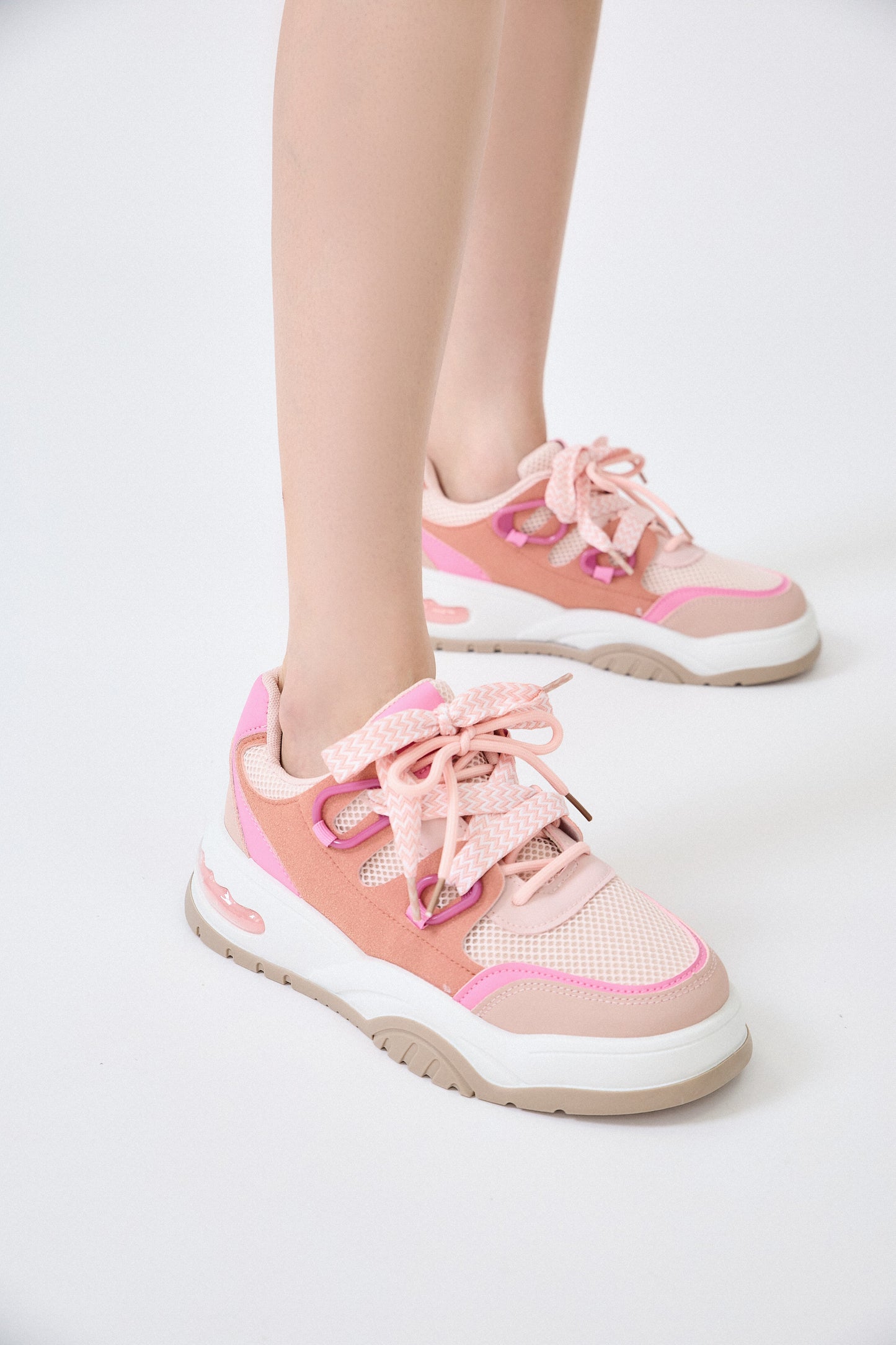 SP508 Baskets multicolore à lacets épais