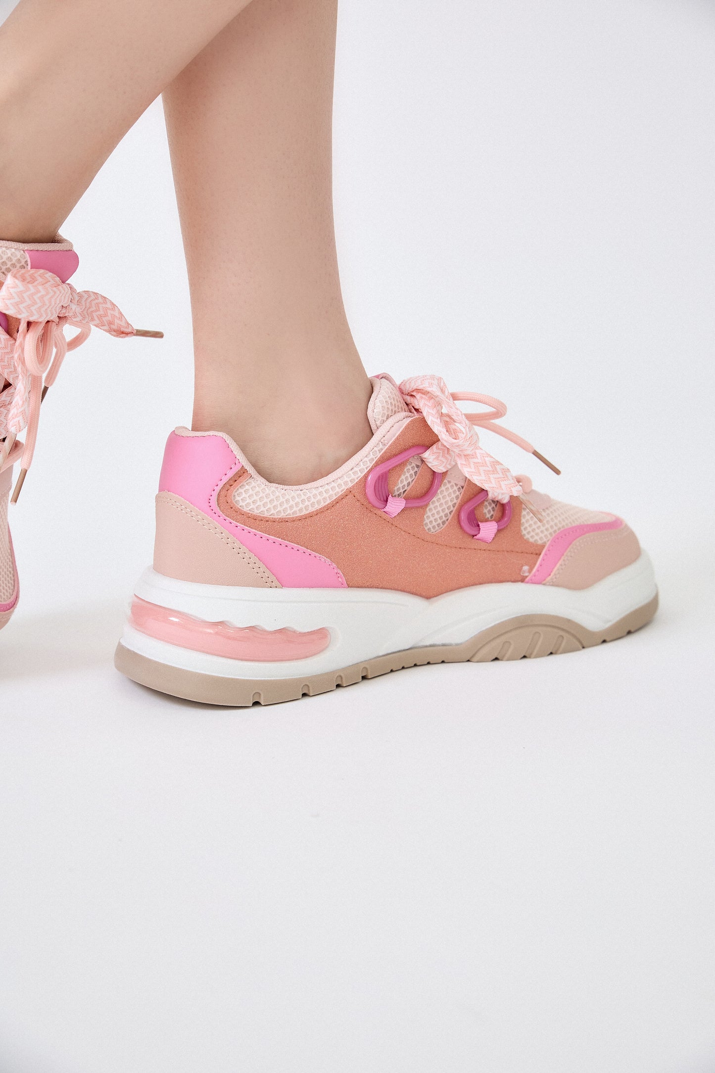 SP508 Baskets multicolore à lacets épais