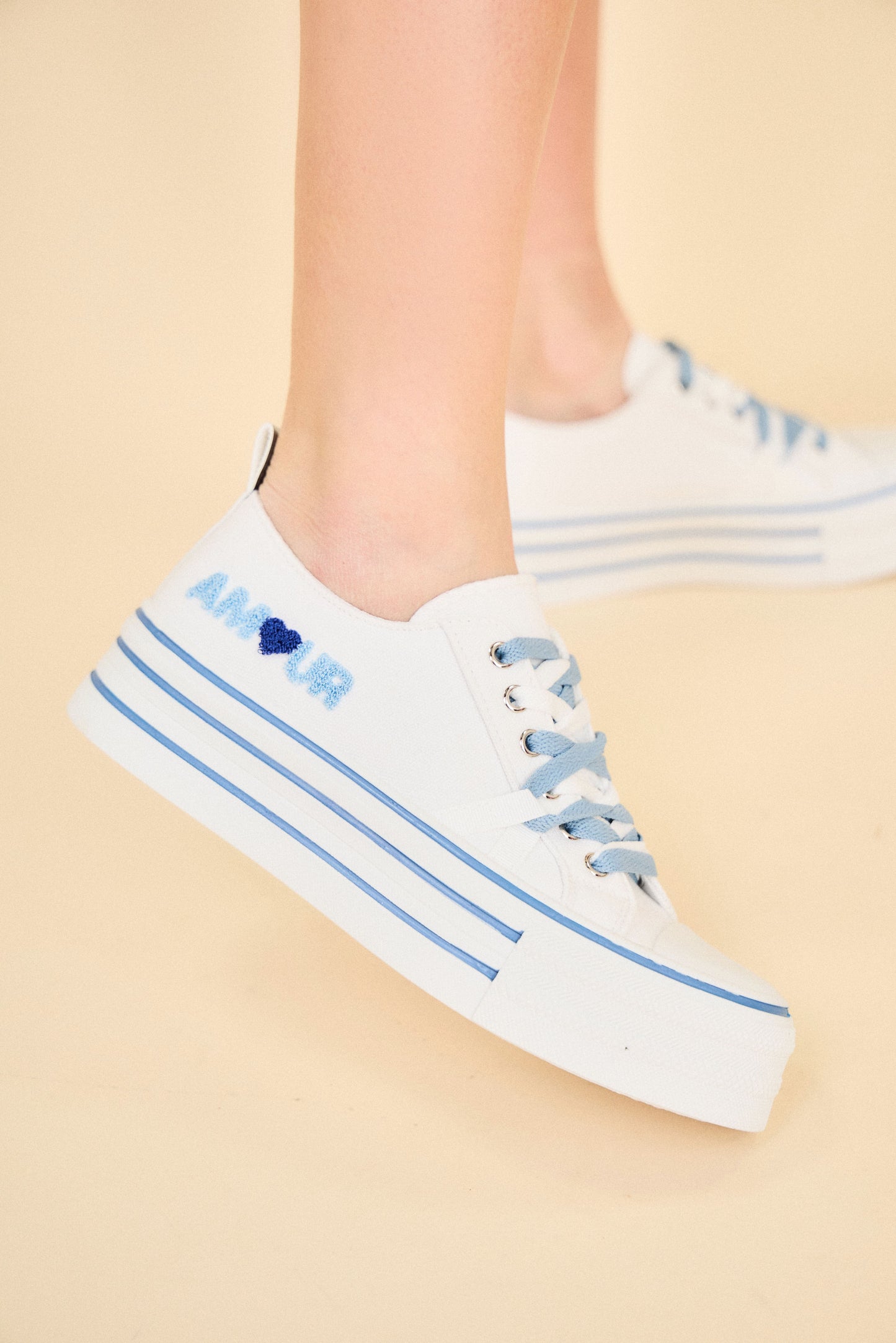 BK518 Baskets à lacets avec semelle plateforme