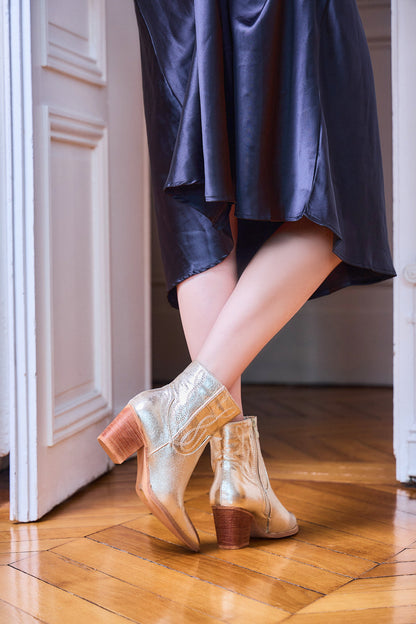 SP025 Bottines santiag esprit bohème