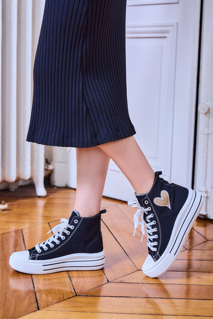 SP523 Baskets en tissus petit coeur