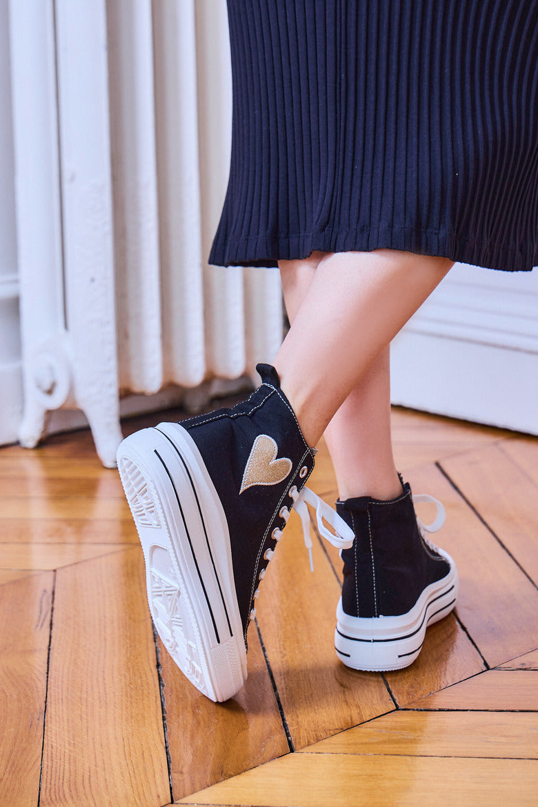 SP523 Baskets en tissus petit coeur