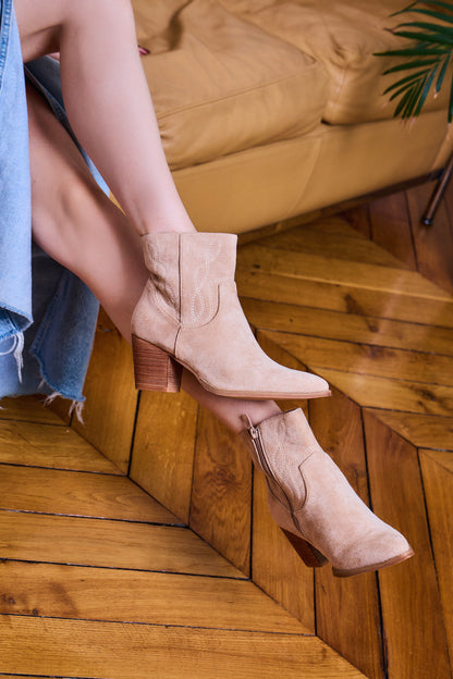 SP025 Bottines santiag esprit bohème